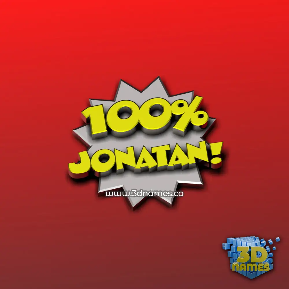 jonatan in 100 Percent style - 3D name wallpaper