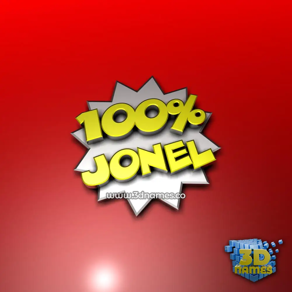 jonel in 100 Percent style - 3D name wallpaper