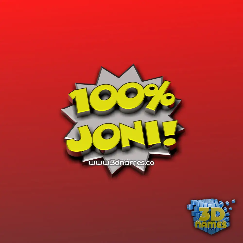 joni in 100 Percent style - 3D name wallpaper