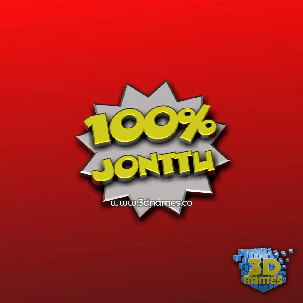 jonttu in 100 Percent style - 3D name wallpaper