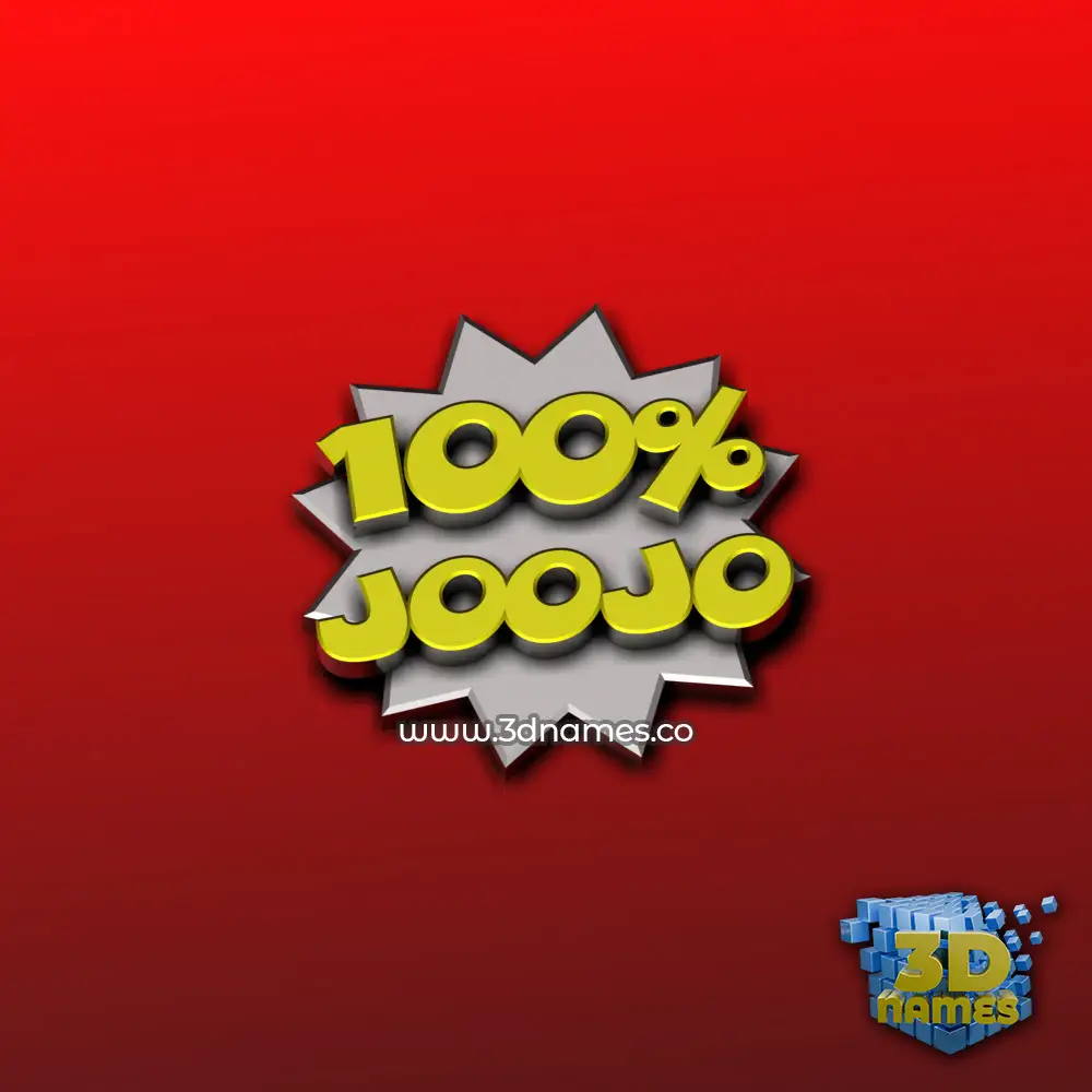 joojo in 100 Percent style - 3D name wallpaper