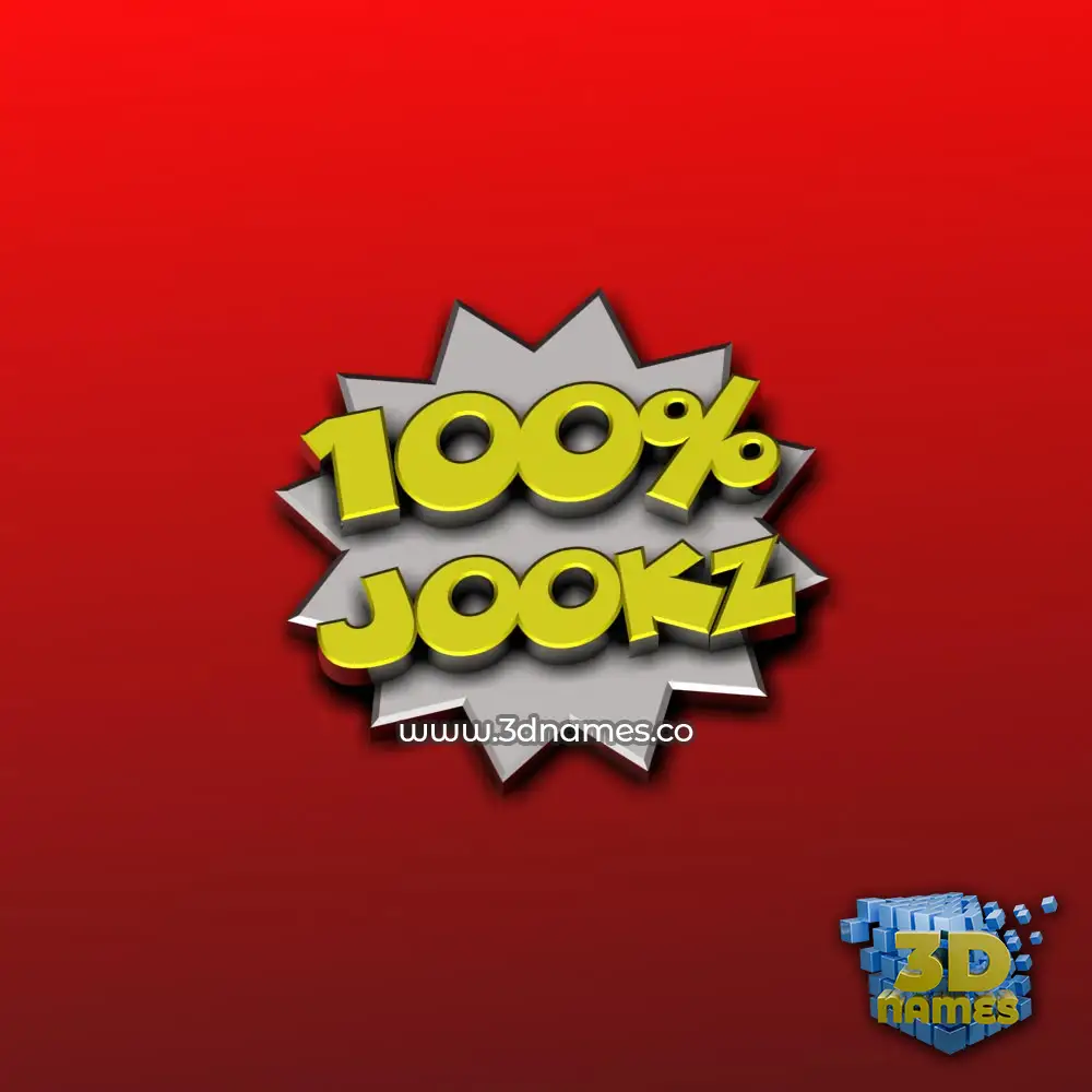 jookz in 100 Percent style - 3D name wallpaper