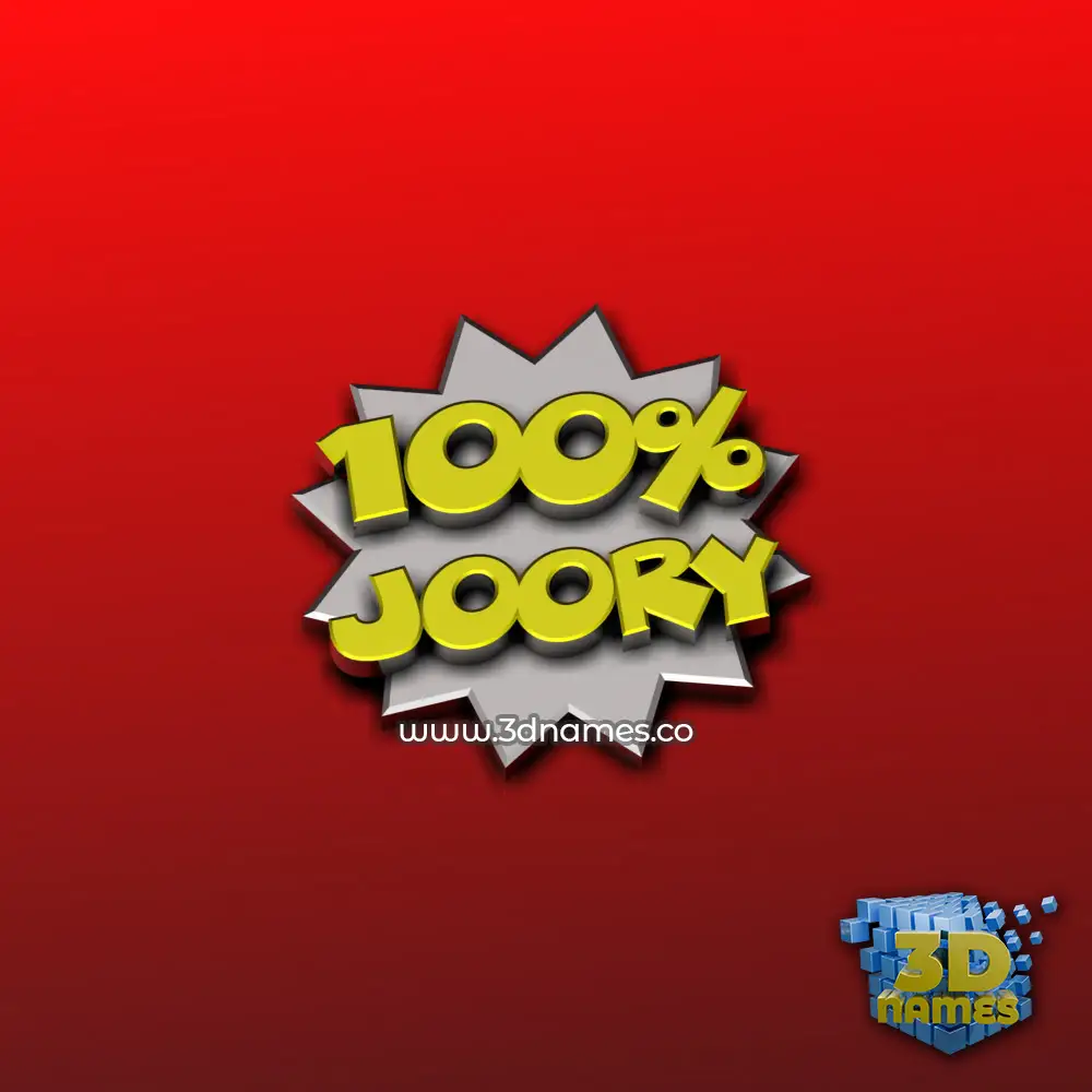 joory in 100 Percent style - 3D name wallpaper