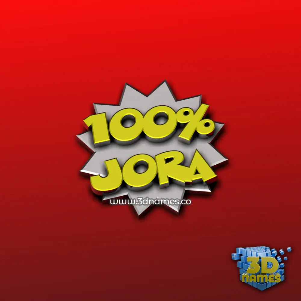 jora in 100 Percent style - 3D name wallpaper