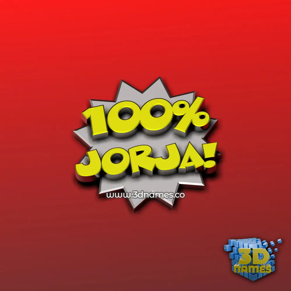jorja in 100 Percent style - 3D name wallpaper
