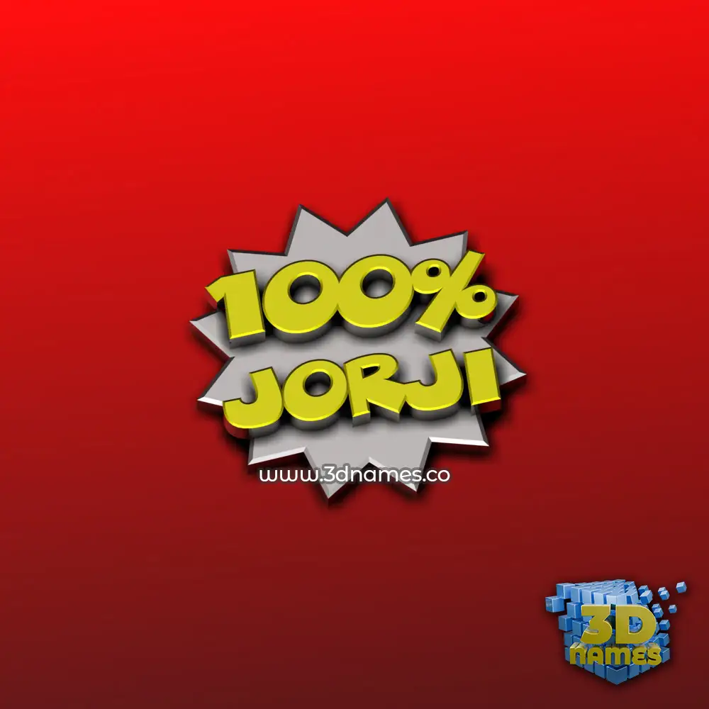 jorji in 100 Percent style - 3D name wallpaper