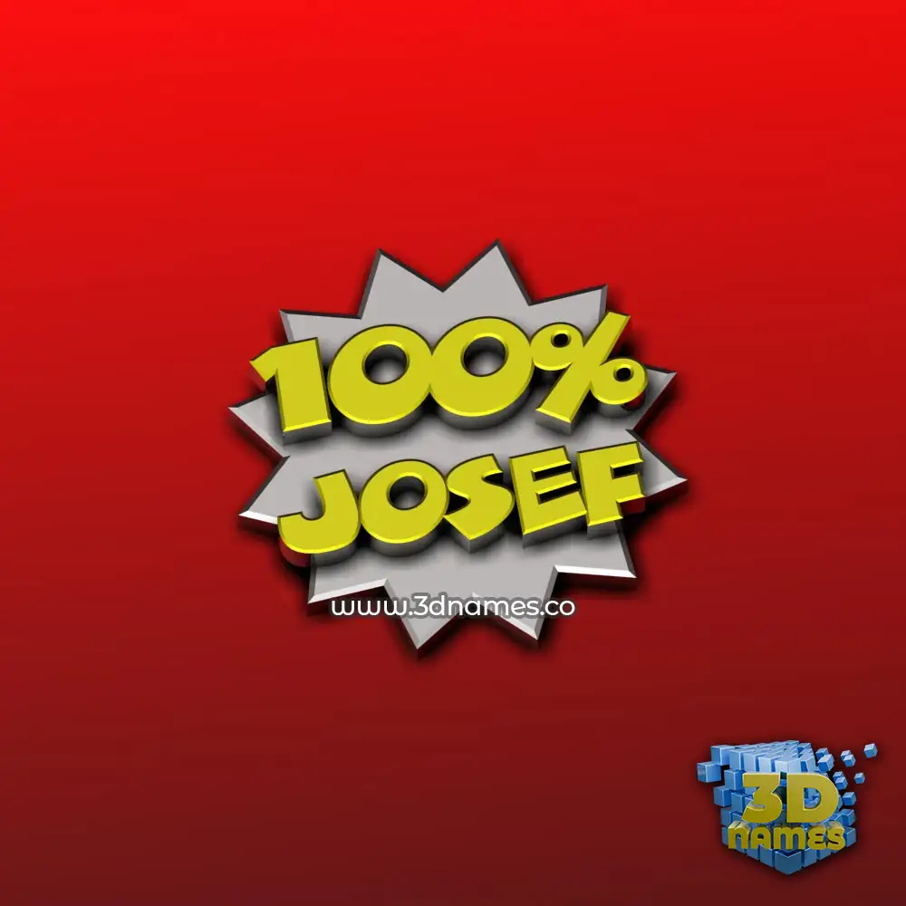 josef in 100 Percent style - 3D name wallpaper