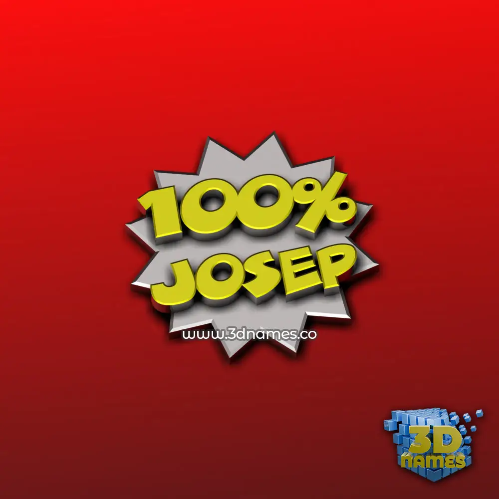 josep in 100 Percent style - 3D name wallpaper