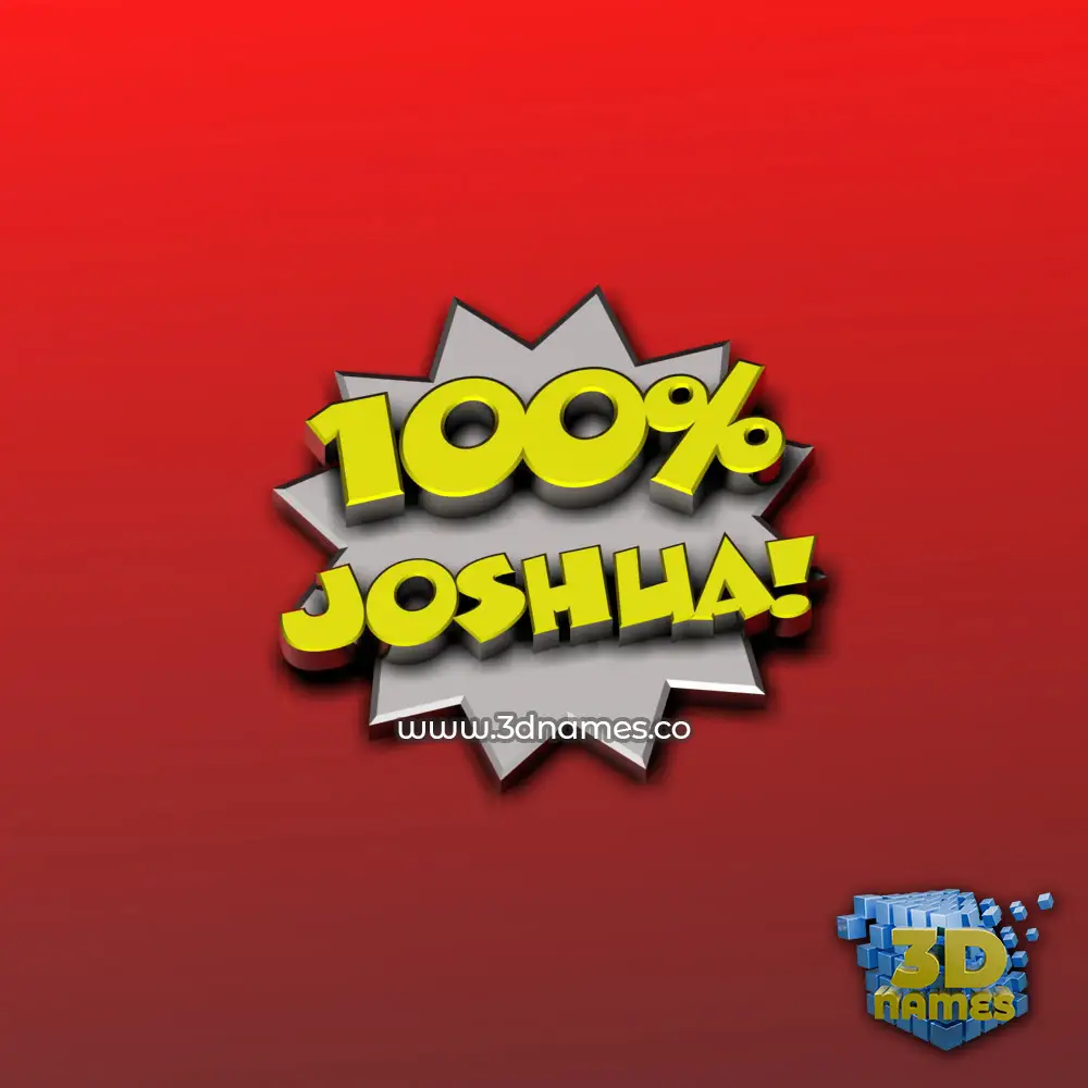joshua in 100 Percent style - 3D name wallpaper