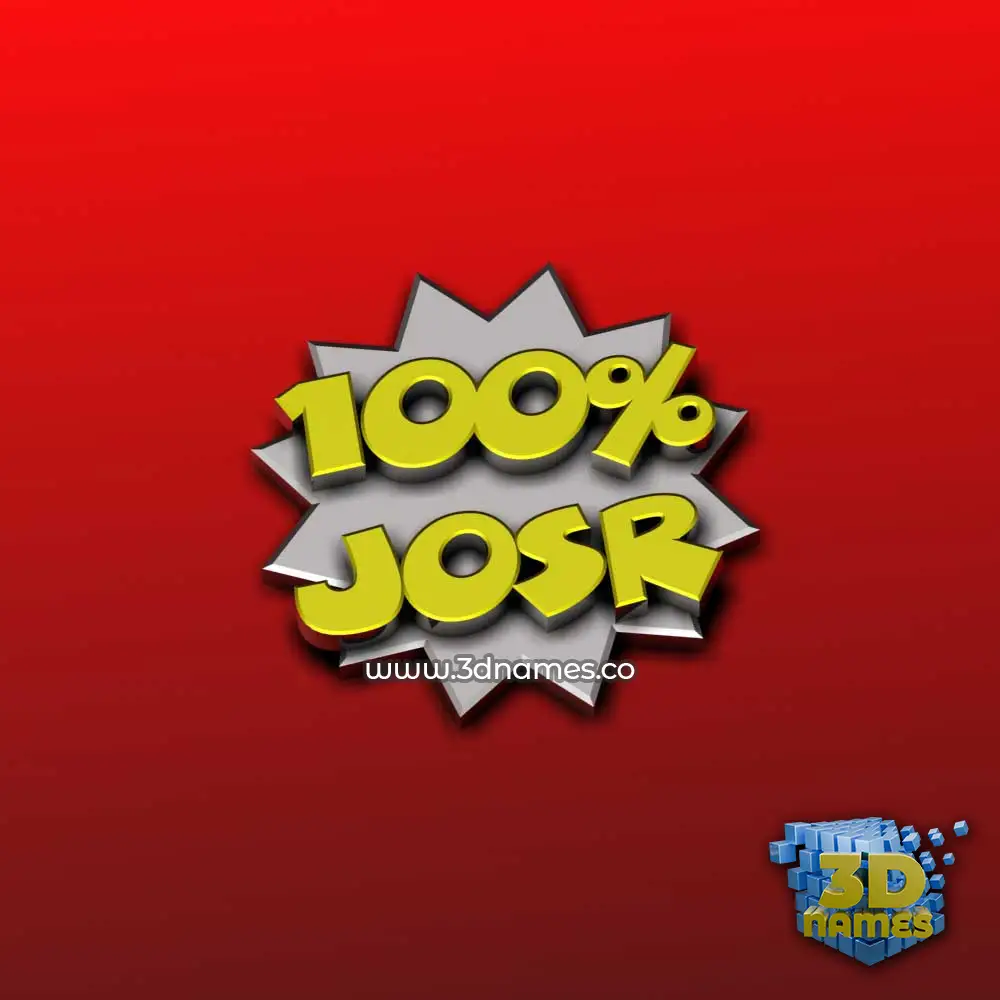 josr in 100 Percent style - 3D name wallpaper