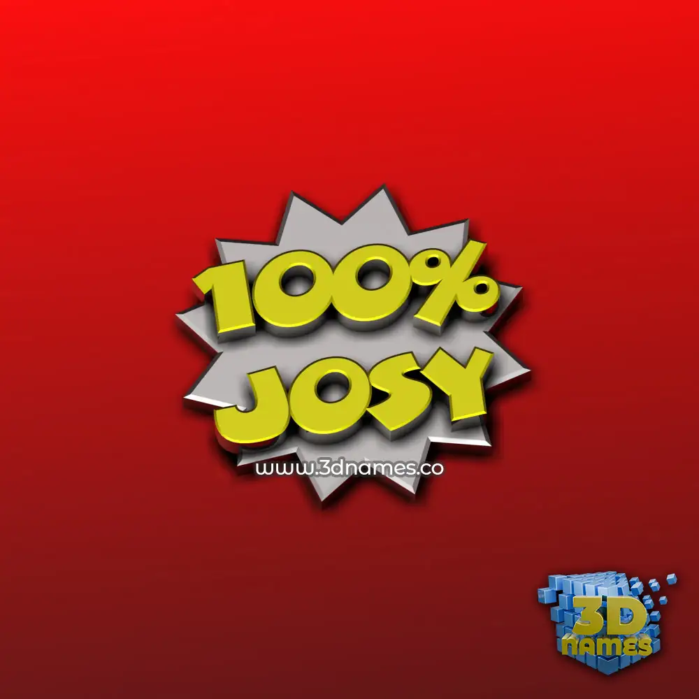 josy in 100 Percent style - 3D name wallpaper