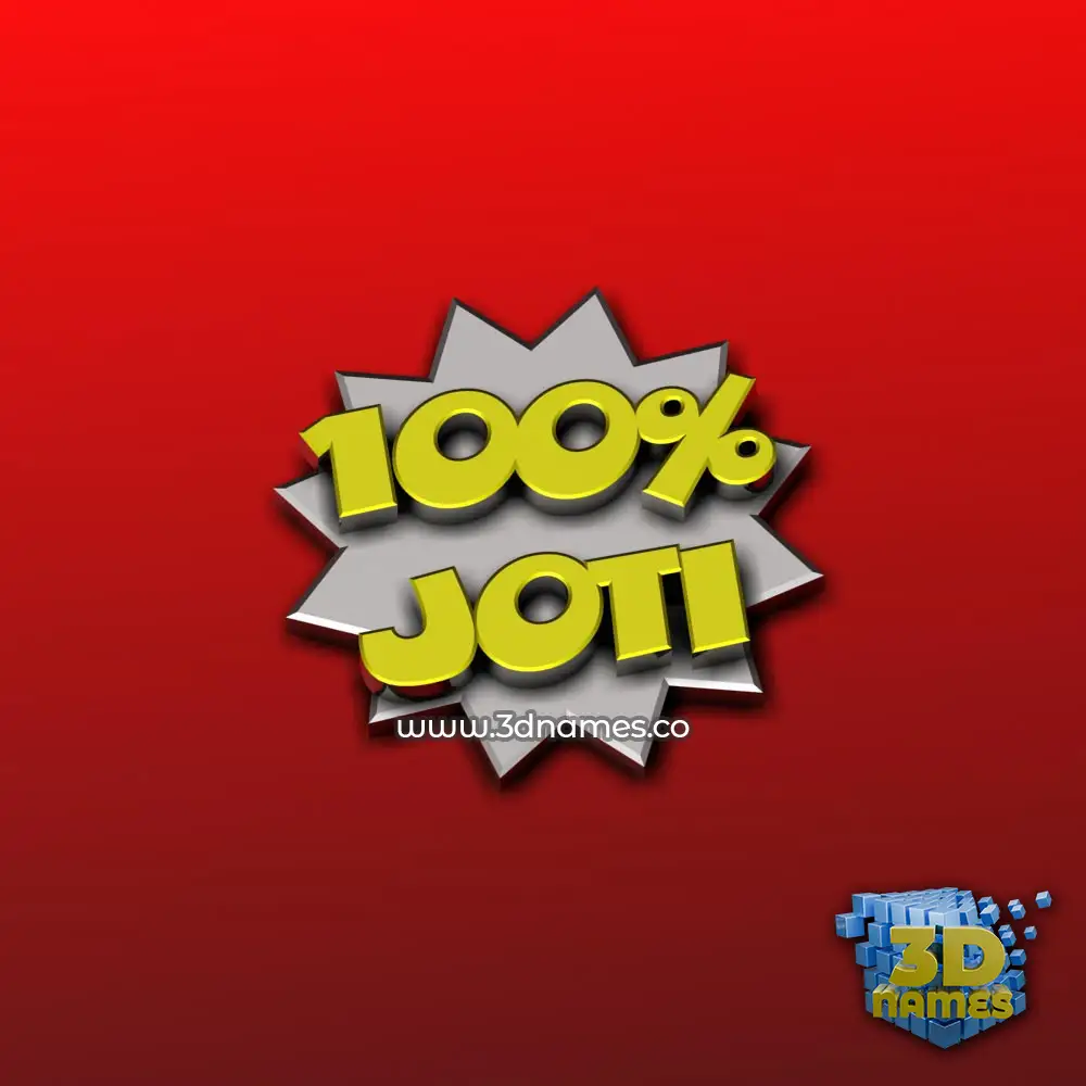 joti in 100 Percent style - 3D name wallpaper