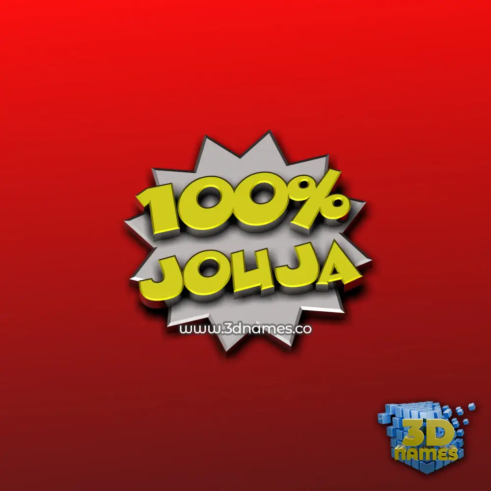 jouja in 100 Percent style - 3D name wallpaper