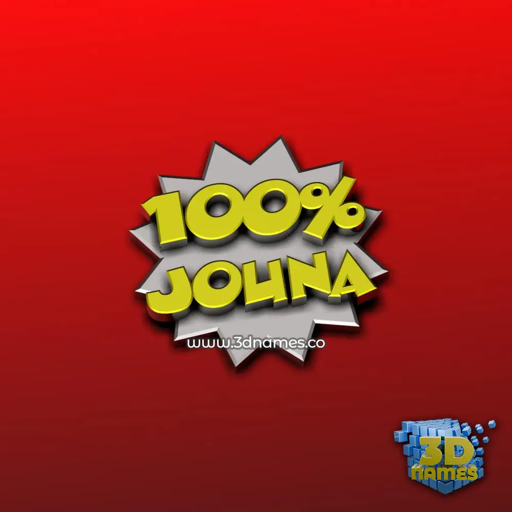 jouna in 100 Percent style - 3D name wallpaper