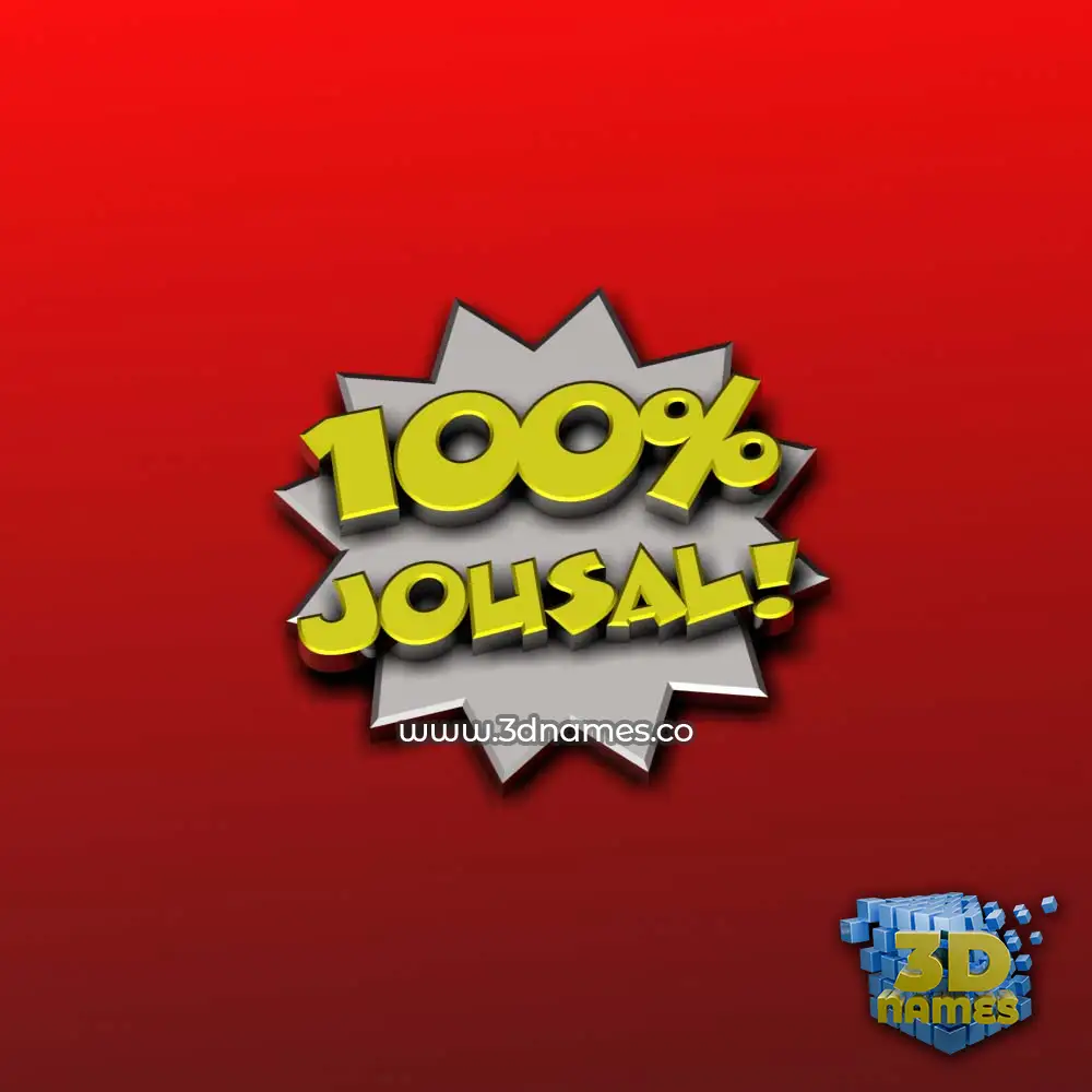 jousal in 100 Percent style - 3D name wallpaper