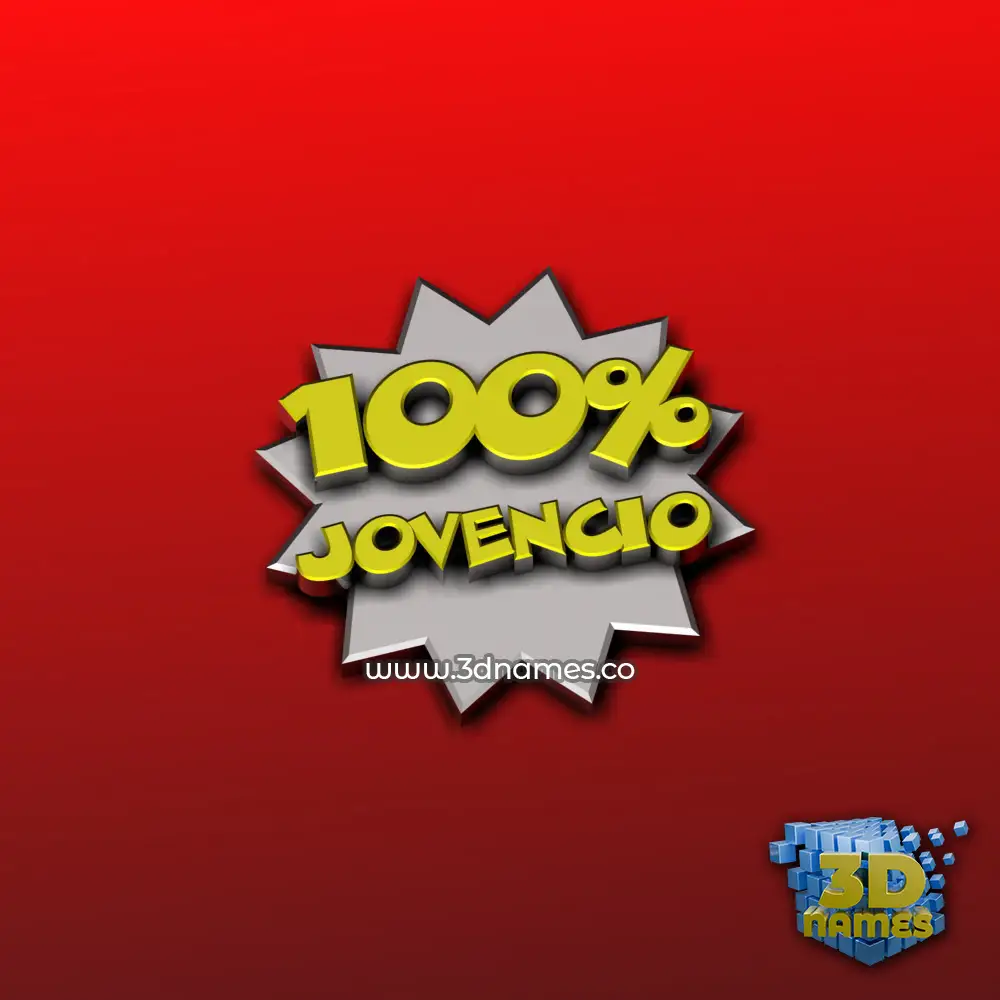 jovencio in 100 Percent style - 3D name wallpaper