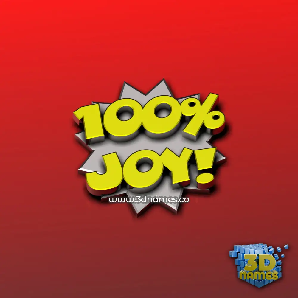 joy in 100 Percent style - 3D name wallpaper
