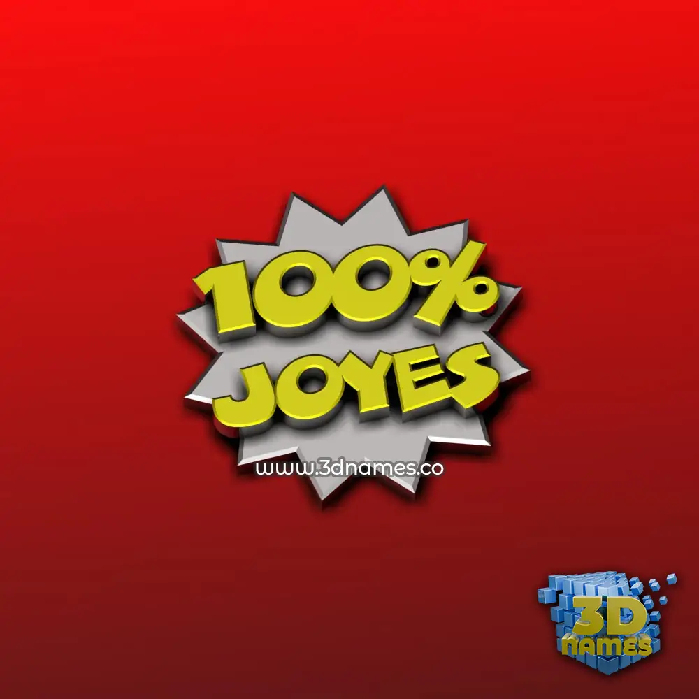 joyes in 100 Percent style - 3D name wallpaper