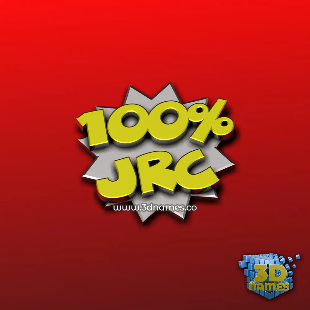 jrc in 100 Percent style - 3D name wallpaper