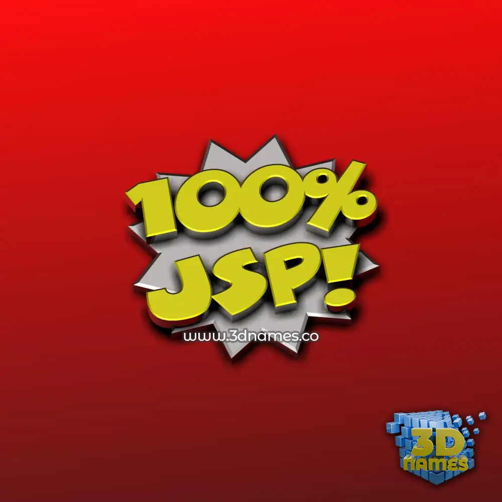 jsp in 100 Percent style - 3D name wallpaper