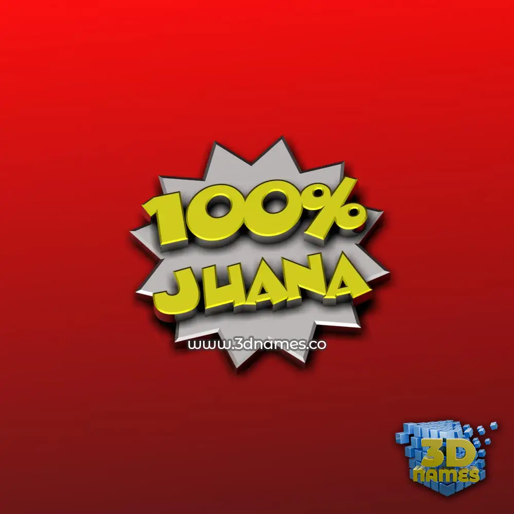 juana in 100 Percent style - 3D name wallpaper