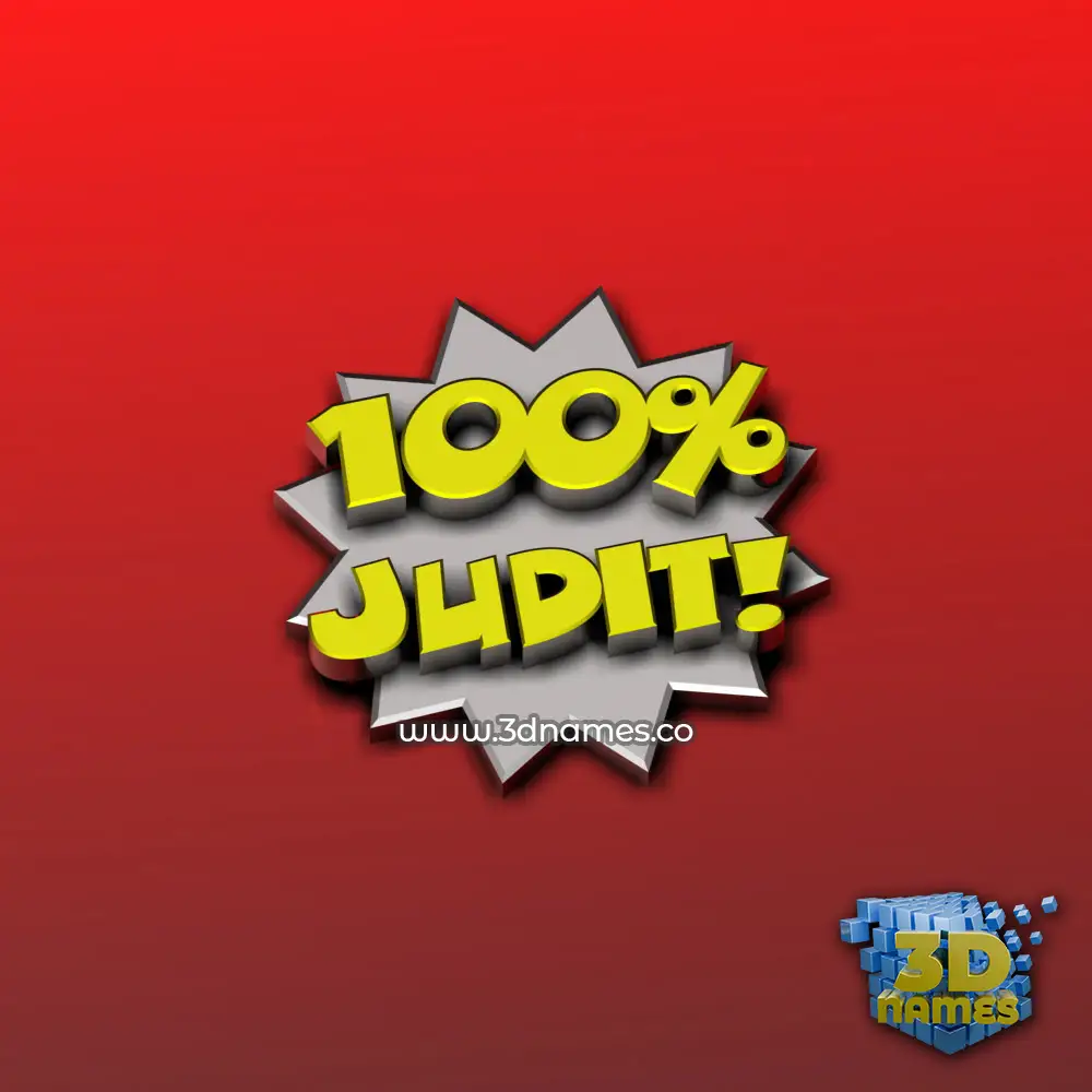 judit in 100 Percent style - 3D name wallpaper
