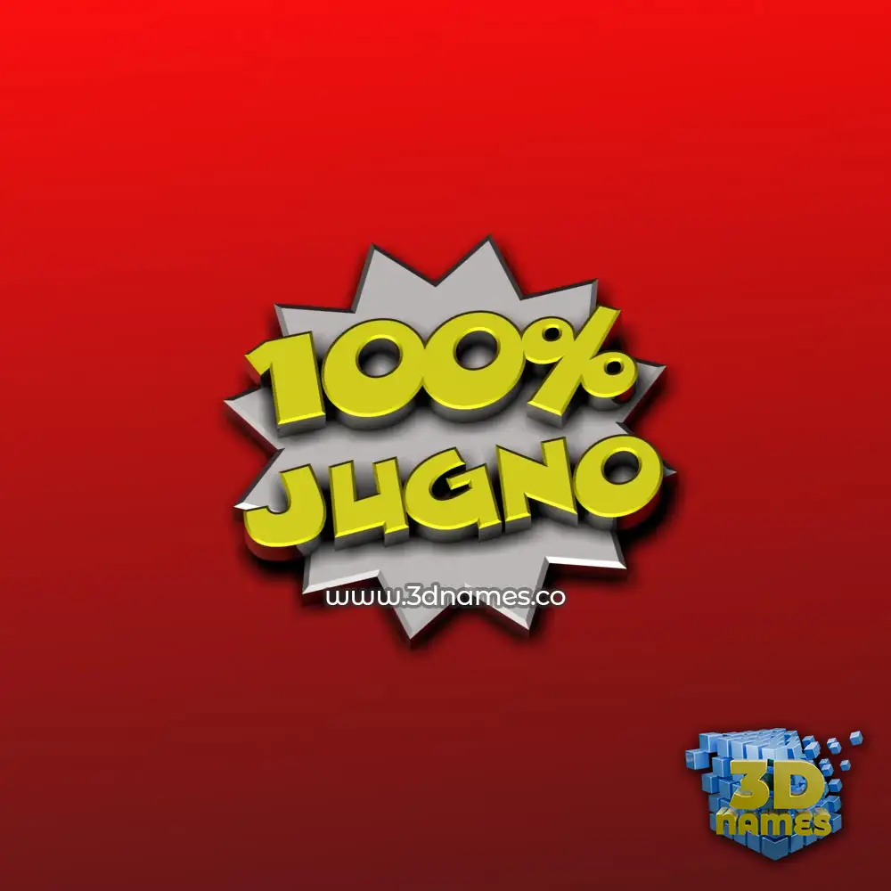 jugno in 100 Percent style - 3D name wallpaper