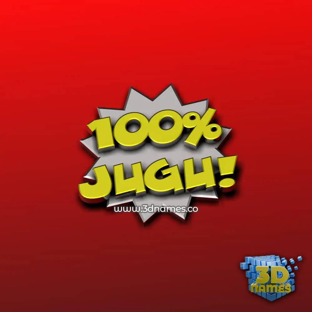 jugu in 100 Percent style - 3D name wallpaper