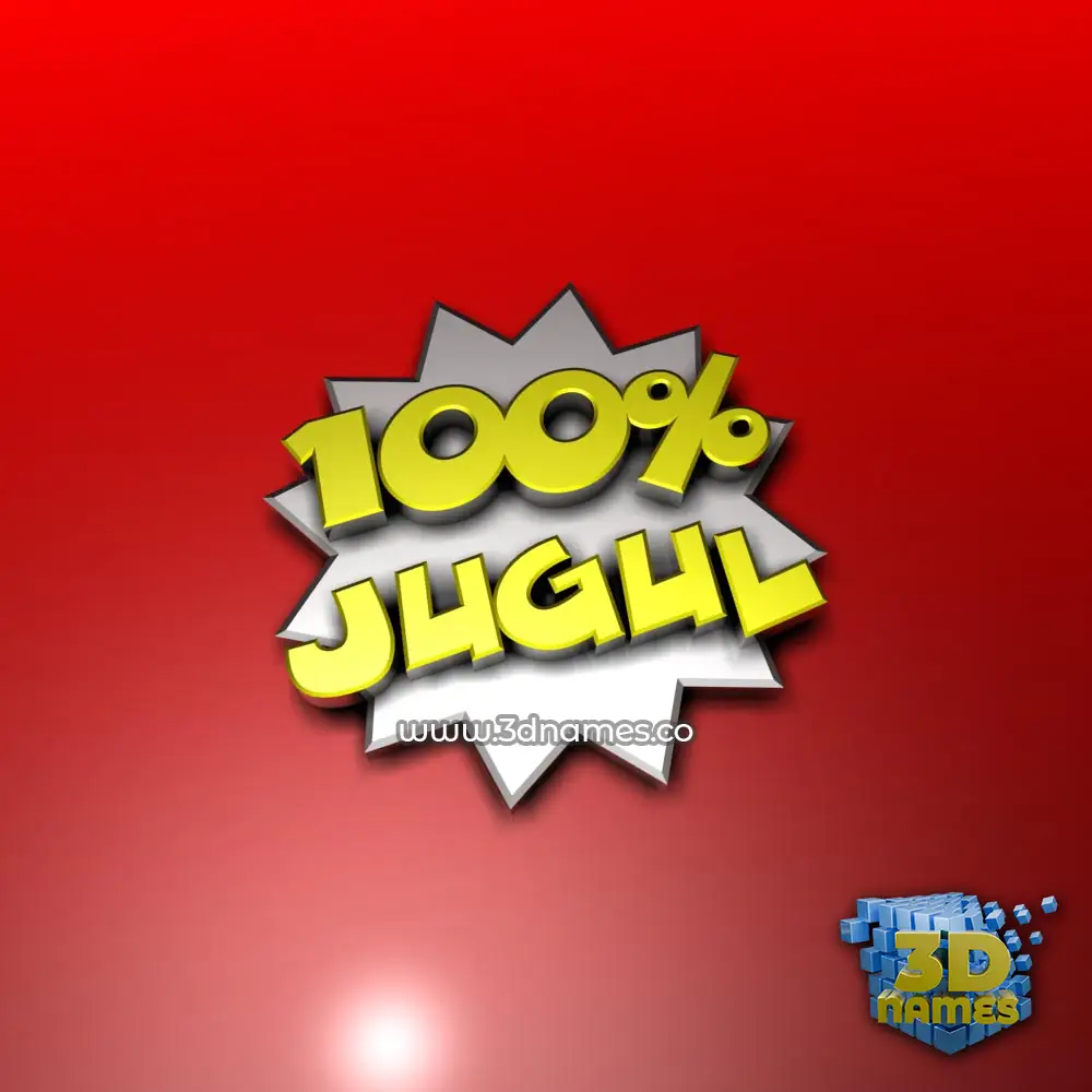 jugul in 100 Percent style - 3D name wallpaper