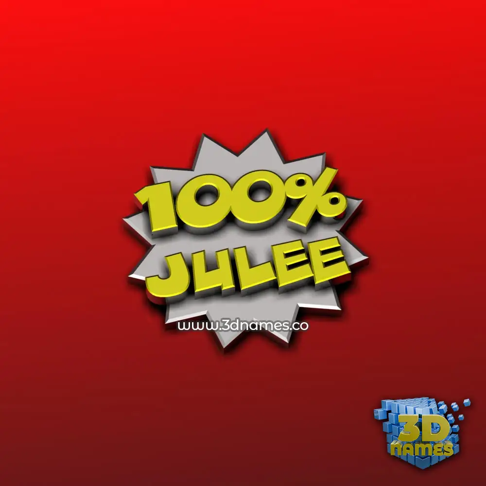 julee in 100 Percent style - 3D name wallpaper