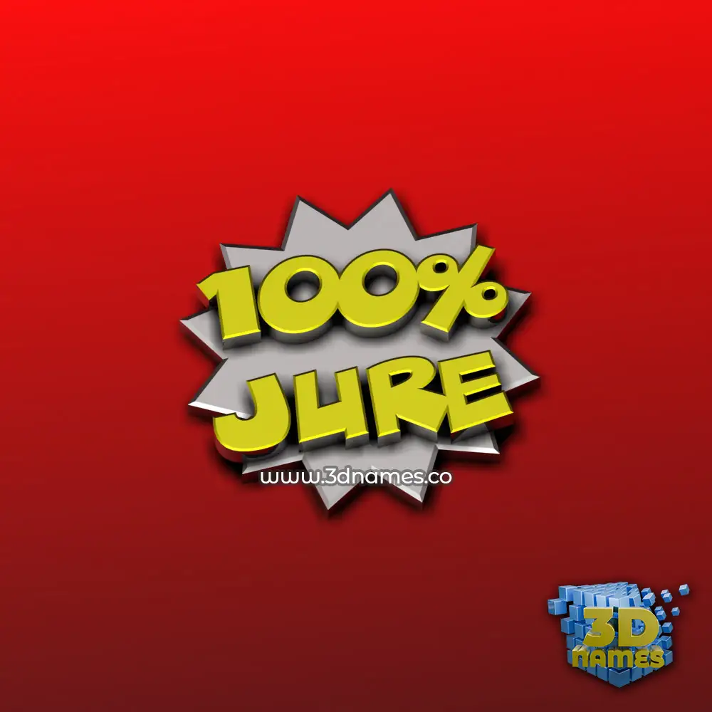 jure in 100 Percent style - 3D name wallpaper