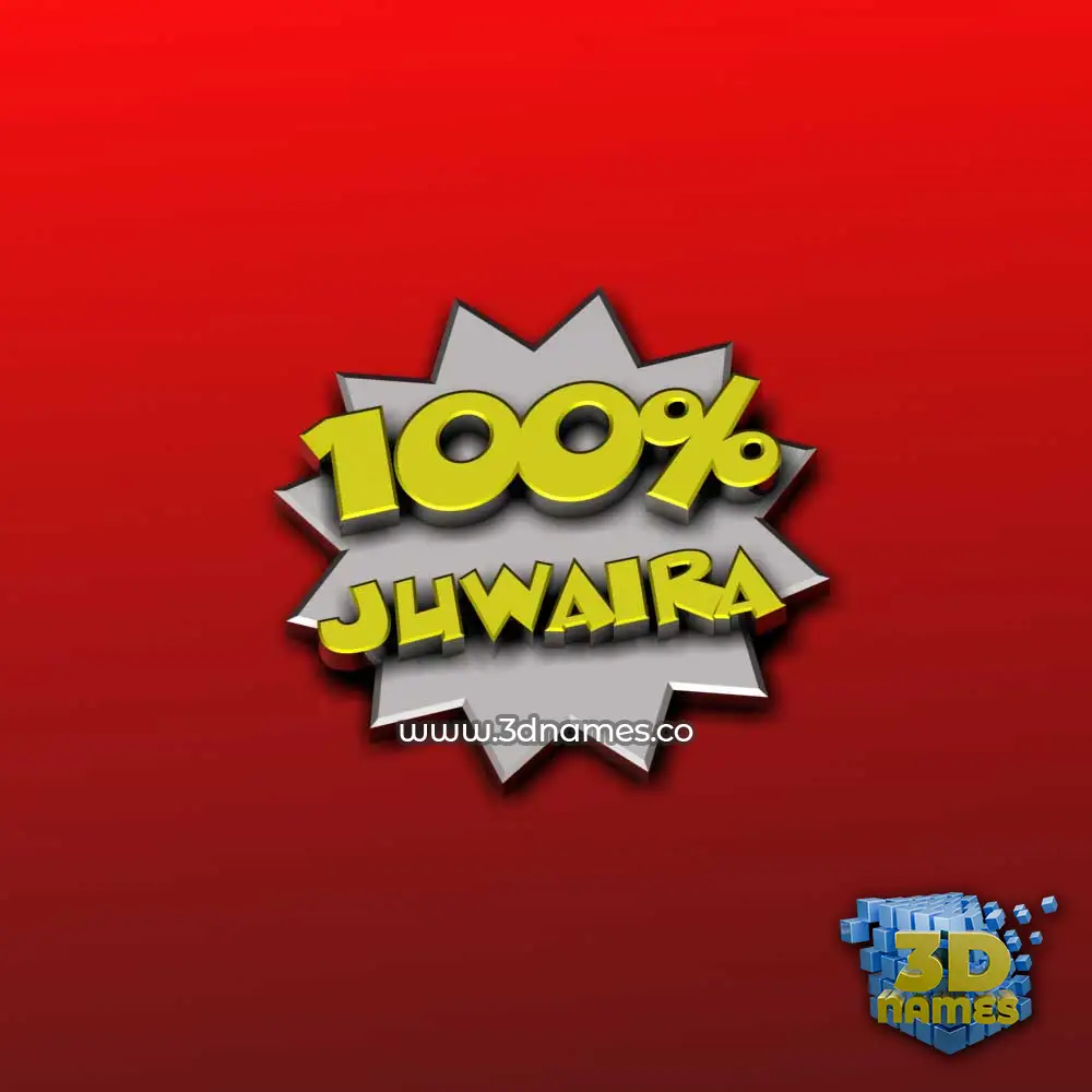 juwaira in 100 Percent style - 3D name wallpaper