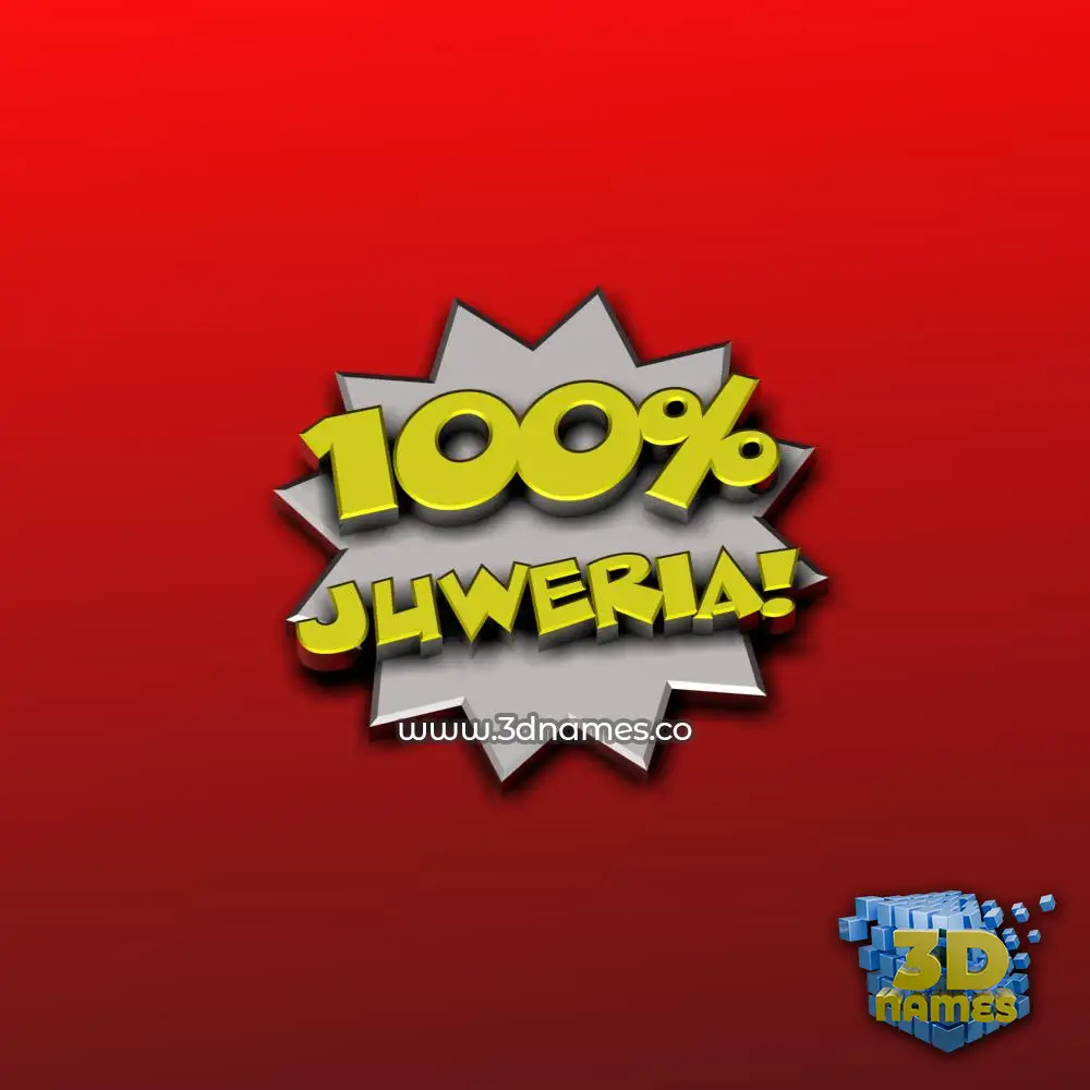 juweria in 100 Percent style - 3D name wallpaper
