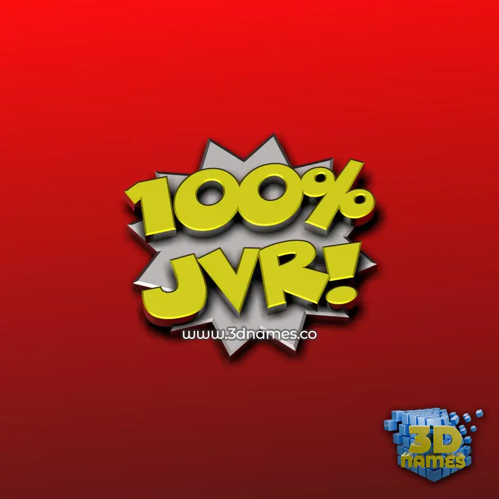 jvr in 100 Percent style - 3D name wallpaper