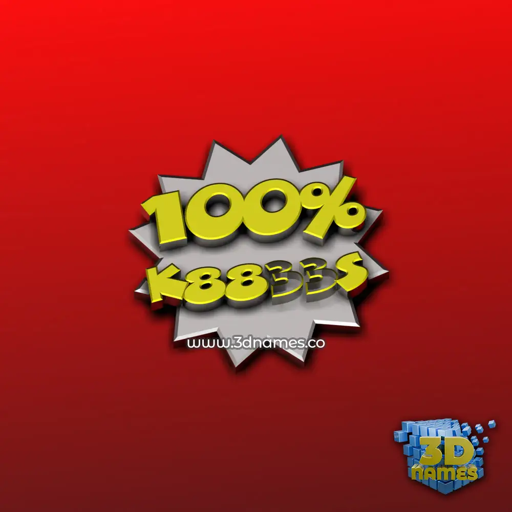 k8833s in 100 Percent style - 3D name wallpaper