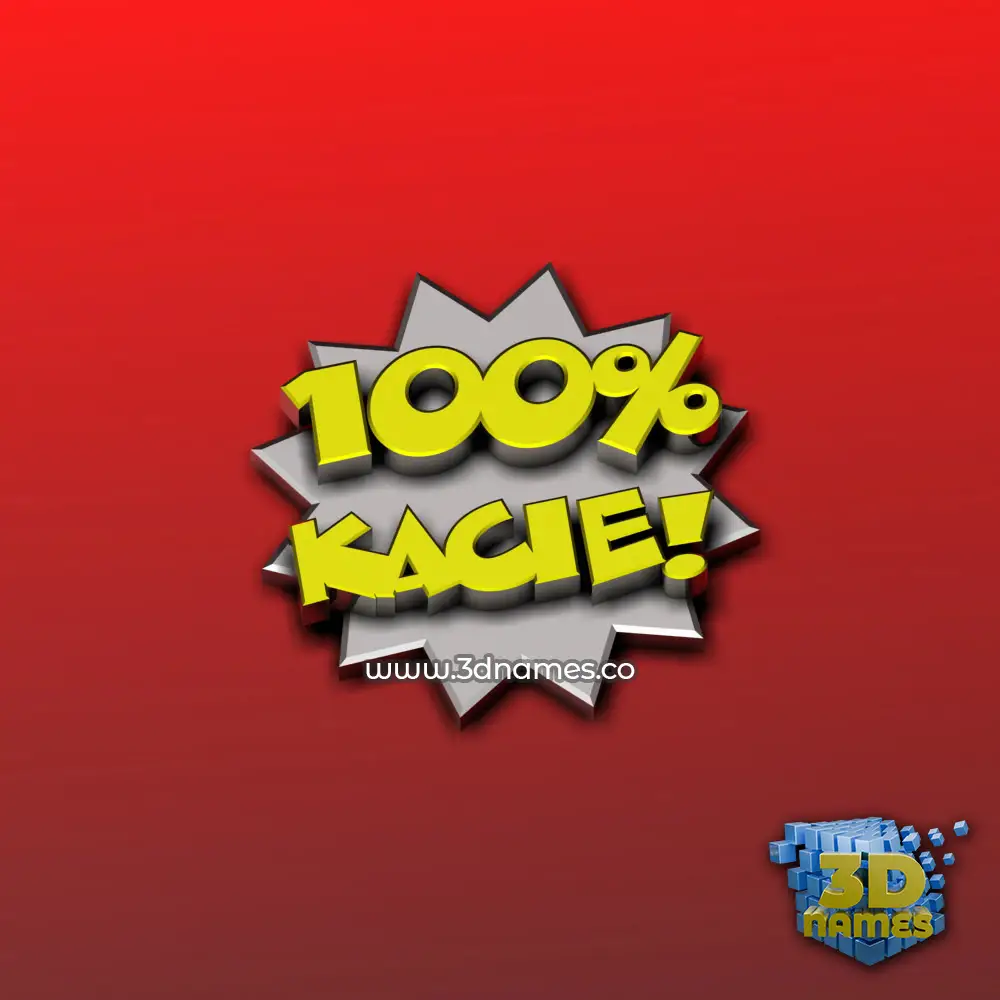 kacie in 100 Percent style - 3D name wallpaper