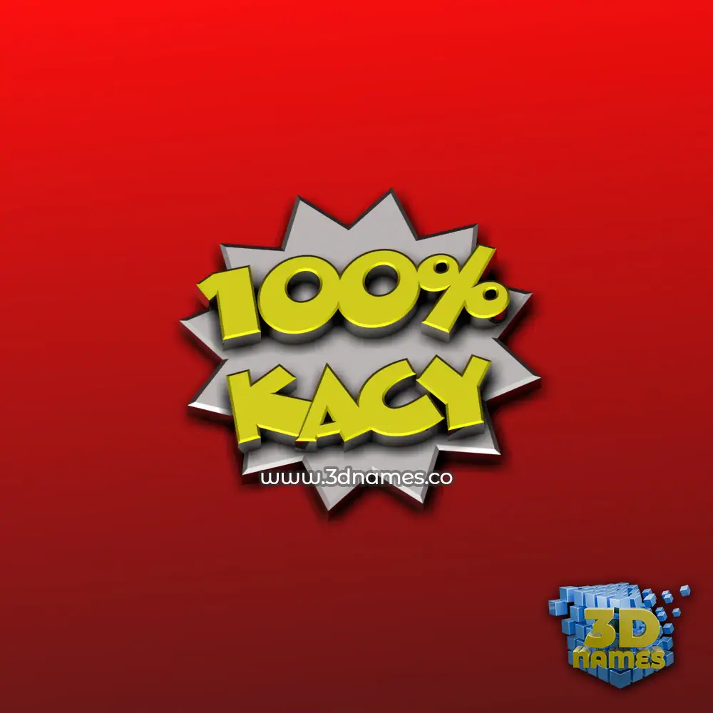 kacy in 100 Percent style - 3D name wallpaper