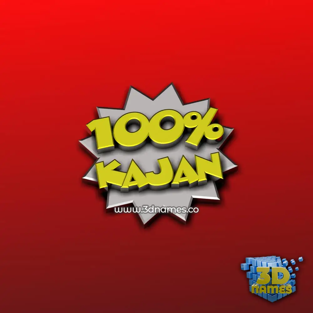 kajan in 100 Percent style - 3D name wallpaper
