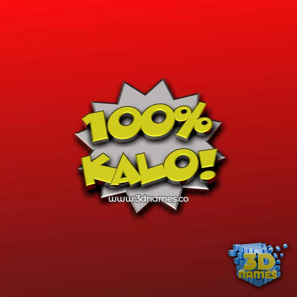 kalo in 100 Percent style - 3D name wallpaper