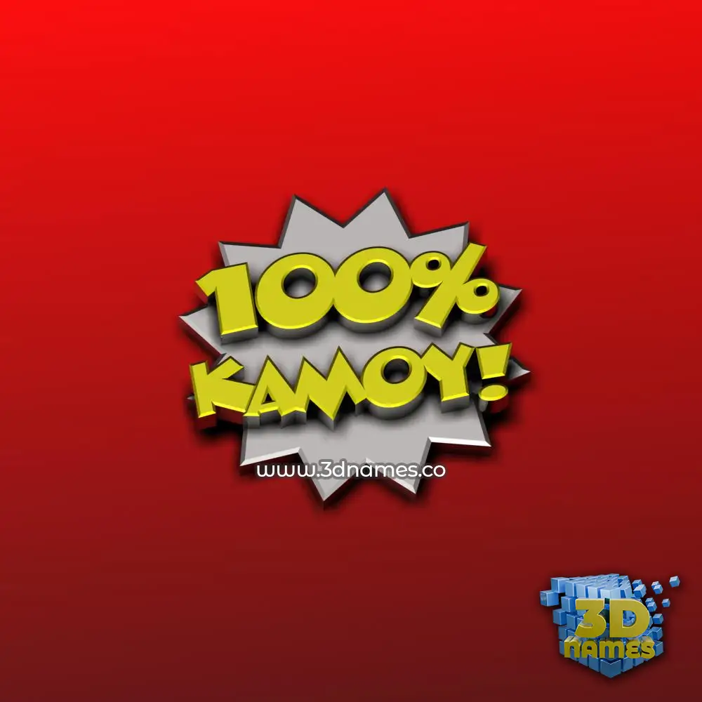 kamoy in 100 Percent style - 3D name wallpaper