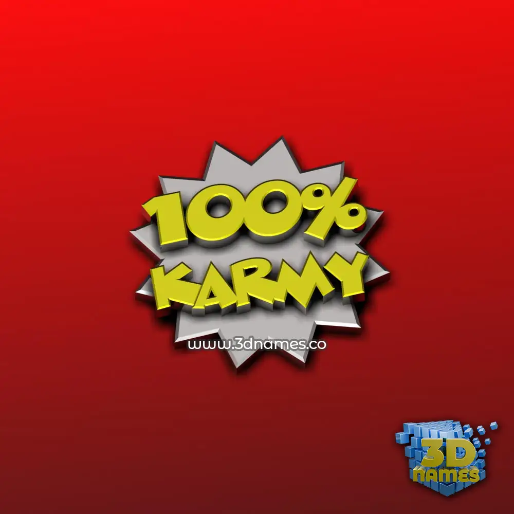 karmy in 100 Percent style - 3D name wallpaper