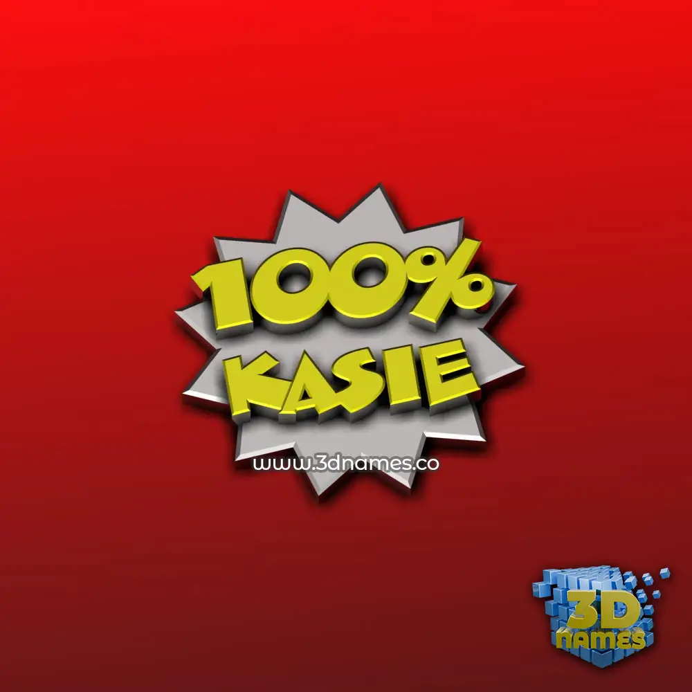 kasie in 100 Percent style - 3D name wallpaper