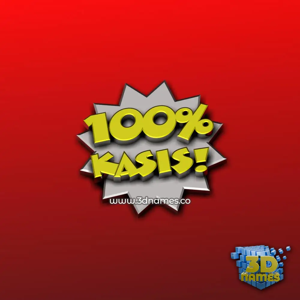 kasis in 100 Percent style - 3D name wallpaper