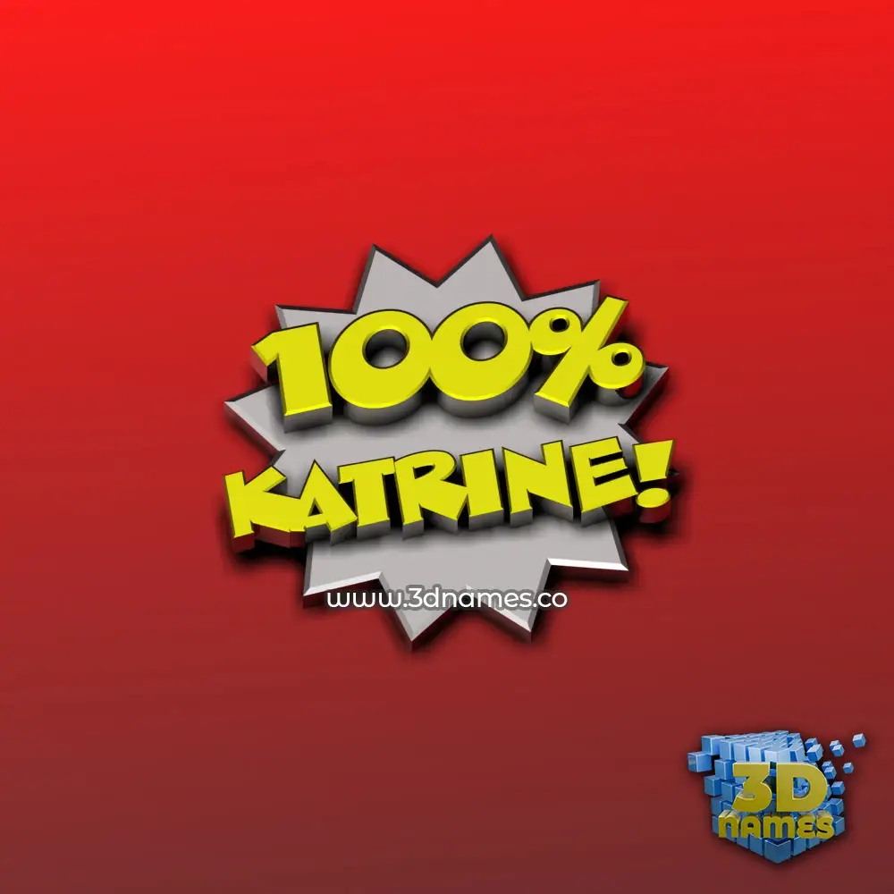 katrine in 100 Percent style - 3D name wallpaper