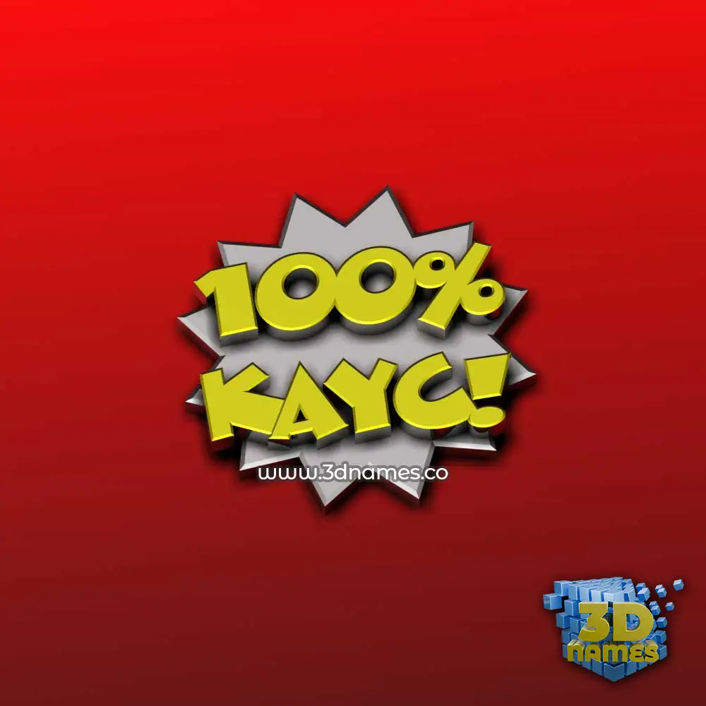 kayc in 100 Percent style - 3D name wallpaper
