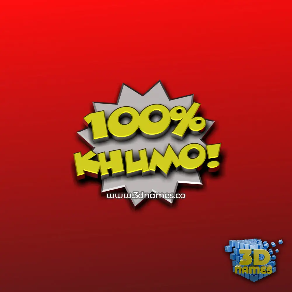 khumo in 100 Percent style - 3D name wallpaper