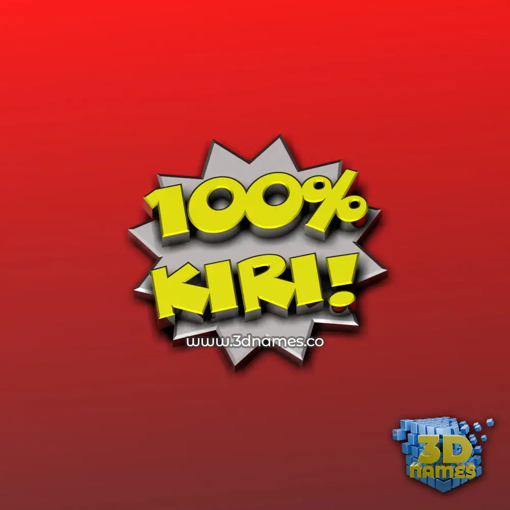 kiri in 100 Percent style - 3D name wallpaper
