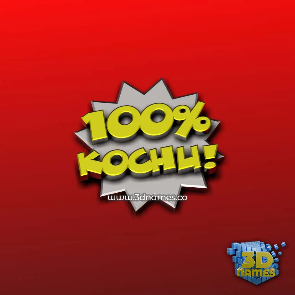 kochu in 100 Percent style - 3D name wallpaper