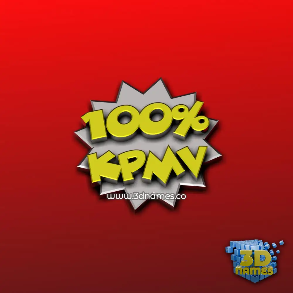 kpmv in 100 Percent style - 3D name wallpaper