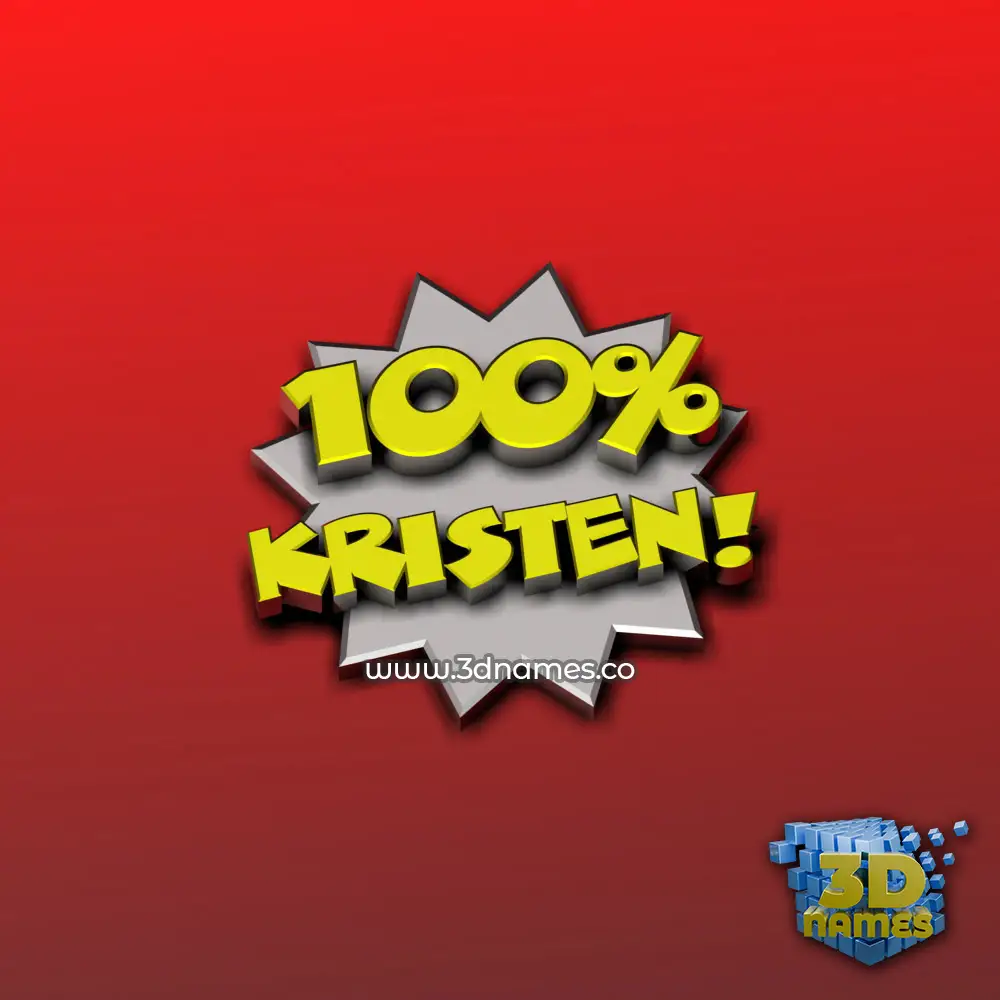 kristen in 100 Percent style - 3D name wallpaper